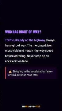 Highway Merging — The #1 Mistake New Drivers Make! 🛣️ #DMVtest #drivingtips