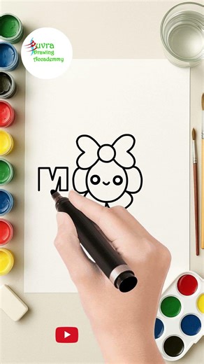 How To Draw A Cute MOM 🌼 Flower Greeting Card Design ✨| #drawing #shorts #viral #trending #tutorial