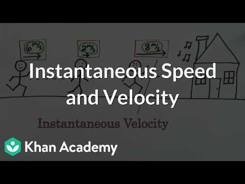 Instantaneous speed & velocity | Science | Khan Academy