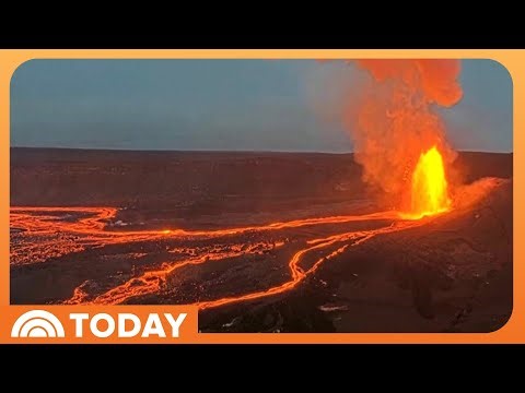 Kilauea Volcano Erupts Sending Lava About 700 Feet Into the Air