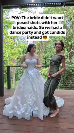 Wedding photographer & Wedding Videographer on Instagram: "When the bride doesn't want traditional posed wedding portraits, so instead we had a mini dance party and got candids instead 👍 #weddingphotographer #photographer"