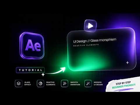 Glass Morphism After Effects Tutorial | Step by Step Tutorial