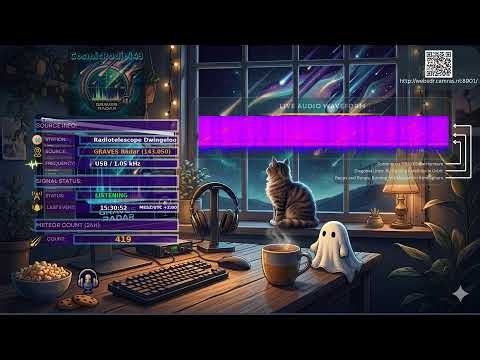 🔴 24/7 Sci-Fi Space Ambience | Real Meteor Echoes & Cosmic Ghosts (Live Scatter)