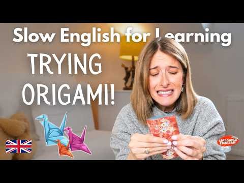 Learn English Vlog - I Try Origami for the First Time! 😩