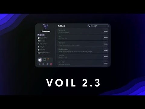 Voil For Minecraft 2026 - Best Free 1.21.1 Crystal PvP Client