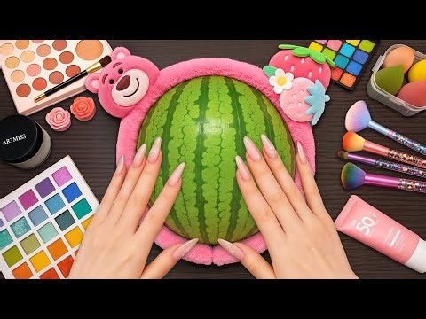 ASMR Makeup on Watermelon (No Talking)