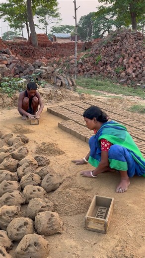 👷 From Mud to Bricks | Amazing Traditional Brick Making Process in Village 🧱#brickmaking
