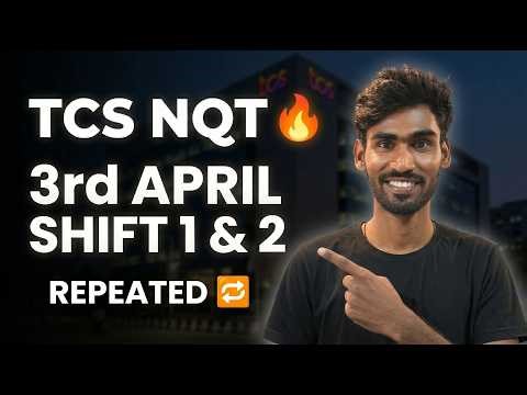 TCS NQT Coding Questions 3rd April 2026 | Shift 1 & Shift 2 Questions Solved