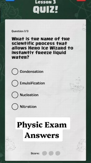 FINAL Exam Quiz Answers PHYSICS LESSONS 3 THE CLASS ROOM #clashroyale #quiz #clashRoyalquiz