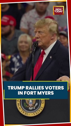 Trump Rallies Voters In Fort Myers, Backs Republican Candidates Ahead Of US Elections #donaldtrump