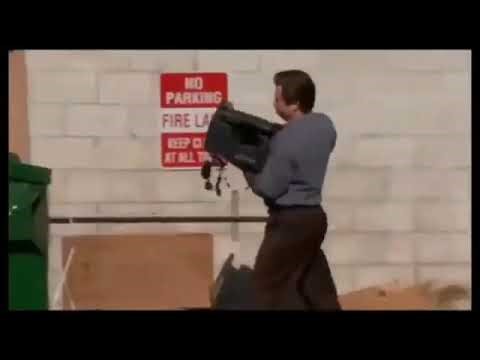 man throws a computer in the trash (meme)
