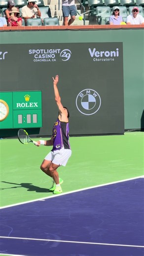 Carlos Alcarazz unleashing the forehand 🔥🔥 at BNP Paribas open 2026 -#tennis #carlosalcaraz