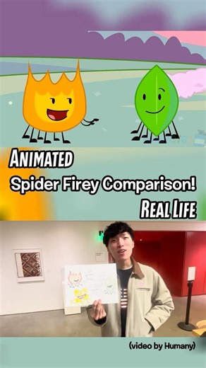 Spider Firey Animated vs Real Life! #bfb #tpot #bfdi #bfdia #objectshow #objectshowscommunity