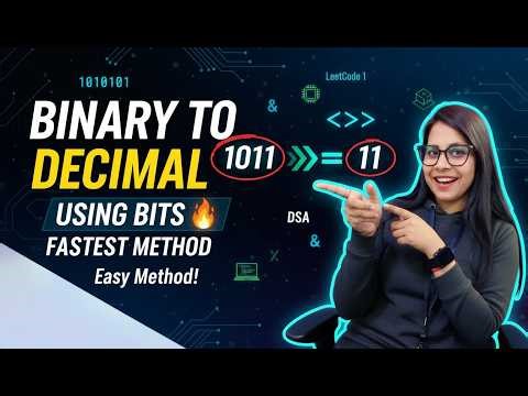 DSA Binary to Decimal Using Bits 🔥 | Fastest Method for DSA #dsa #bitmanipulation #leetcode