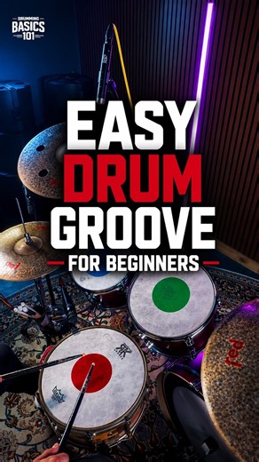 Easy Drum Groove for Beginners | Drum Lesson 🥁 #drums #drummer