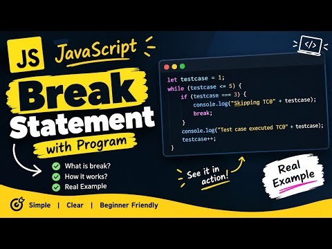 JavaScript Break Statement with program