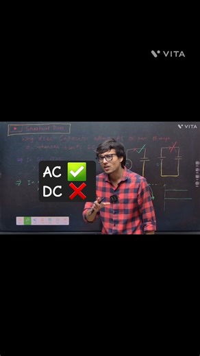 Why Capacitor blocks DC but allows AC? 🤯 Simple Physics Explained! | Class 12 physics | Shashwat S