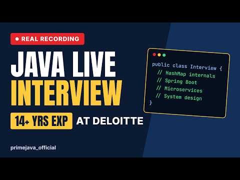 Java Live Interview | 14+ Years Experience at Deloitte | Spring Boot, Microservices & System Design