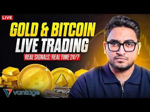 🔴Crypto & Forex LIVE Trading | BTC + Gold Scalping in Real Time | Vantage Markets