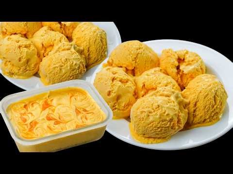 Mango Ice Cream with Homemade Condensed Milk 😍 | Fresh Mango Ice Cream | N'Oven