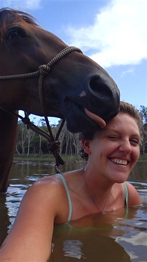 This horse waits outside her mom's deck every morning until she wakes up 💚 Keep up with Rachel and Willow on Instagram: thedo.do/myhorsewillow. | The Dodo