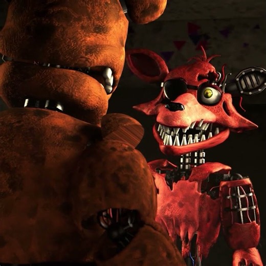 Withered Foxy inspects TJOC Ignited Toy Freddy (FNAF Animation)