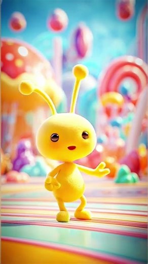 Tiny Yellow Alien Dancing 😄 | Cute Shuffle Animation