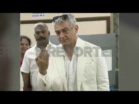 തമിഴകം വിധിയെഴുതുന്നു; വോട്ട് രേഖപ്പെടുത്തി നടന്‍ അജിത്‌ | Tamilnadu Election