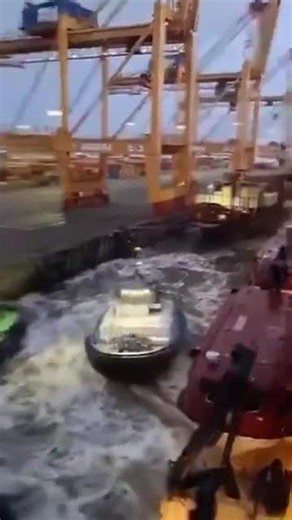 Cruise ship collides with container ship