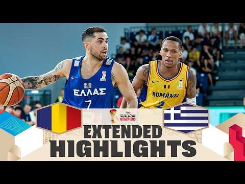 Romania 🇷🇴 v Greece 🇬🇷 | Extended Highlights | FIBA Basketball World Cup 2027 European Qualifiers