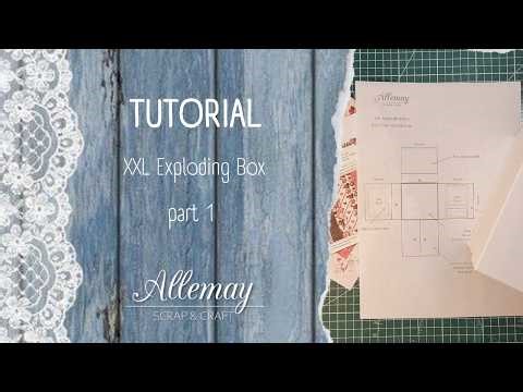 XXL Exploding Box Tutorial - DIY Gift Box Step by Step | Part 1 - #scrapbooking #giftideas