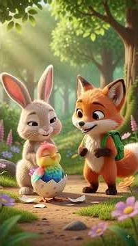Title: Little Fox and the MAGIC Rainbow Egg! 🦊🌈🐣 | Cute Animal Story for Kids