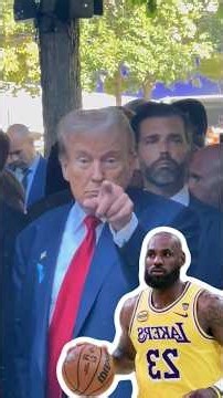 LeBron James practiced his golf swing and shooting motion during the national anthem, Trump took...