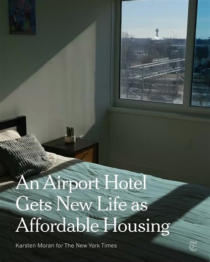 A hotel by Kennedy Airport has been transformed into affordable housing in the first hotel-to-housing conversion of its kind in New York City. Here’s a look inside. https://nyti.ms/4aWGtvq | The New York Times