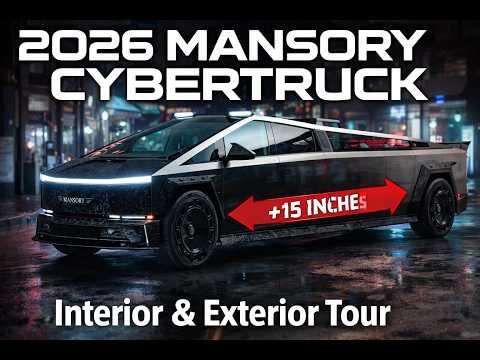 2026 Tesla Cybertruck by MANSORY Elongation EVO - Full Carbon Madness! Interior & Exterior