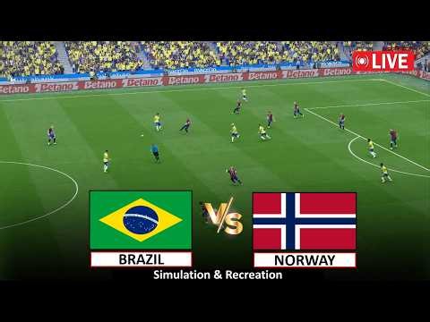 🔴Live : Brazil vs Norway I Video Game Simulation I Full Match Live Stream I 06 July, 2026