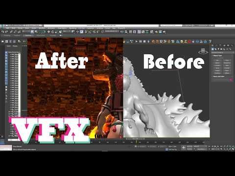 vision VFX before and after scene Godzilla in infinity castle and AOT