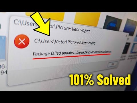 Fix “Package failed updates dependency or conflict validation” Error in Win11/10 - (jpg, png..) ✅