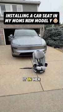 Installing a Baby Car Seat in my Mom’s new Model Y! 😳👶🏼