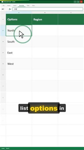 Excel Drop Down List in 60 Seconds