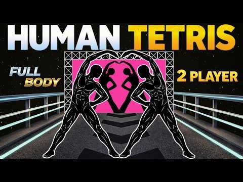 HUMAN TETRIS CO-OP x 2 Player 🔥 Viral Interactive Warm Up Game | Full HD