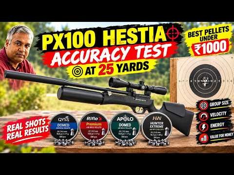 Px100 HESTIA R-BX-3 ACCURACY TESTING AT 25 YARDS WITH PELLETS UNDER Rs.1000, part-1