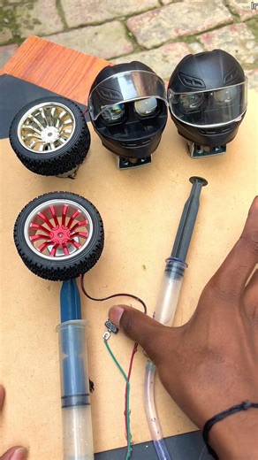 Generate electricity alloy wheel and_Dc Motor #scienceproject #dcmotor #diyscience