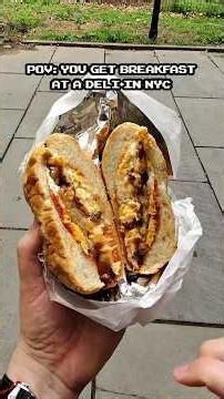 pov baconeggandcheese at a deli in nyc #nyc #deli #breakfast #foodie #citylife #diner #streetfood