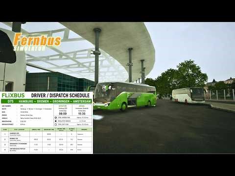 Fernbus Simulator - Real Flixbus Route - Hamburg to Amsterdam