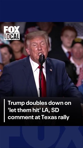 Trump doubles down on 'let them hit' California comment
