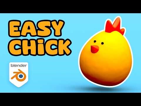 Make a Cute Easter Chick in Blender 5 - Beginner Tutorial
