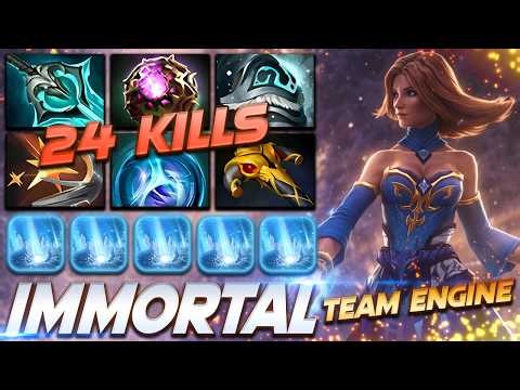 Crystal Maiden 24 KILLS Team Engine - Dota 2 Pro Gameplay [Watch & Learn]