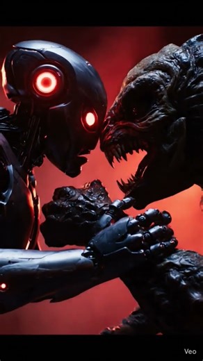 Epic AI Battle: Robot vs Alien! 😱"​"Who survives? 🤖💥👽"Fight between robot and alien