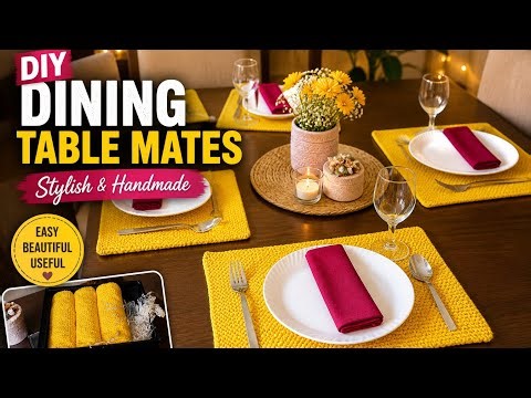 DIY Knitted Table Mats 🧶 | Make Your Dining Table Look Luxury! How to knit summer projects